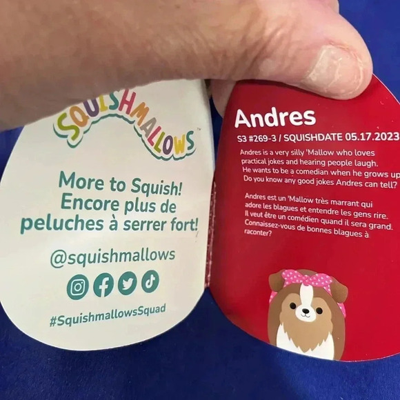 New with tags original Squishmallows Andres - Picture 5 of 6